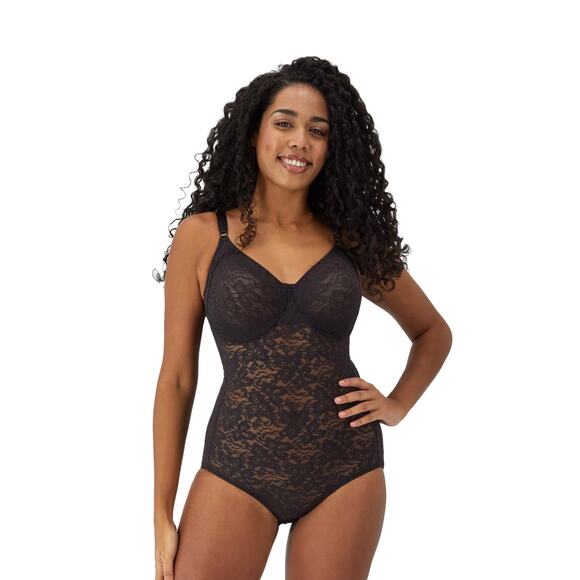 Bali Lace 'N Smooth Body Briefer Shaper UW Cups Sheer Firm Women 36-C 8L10 NWT - Picture 1 of 14